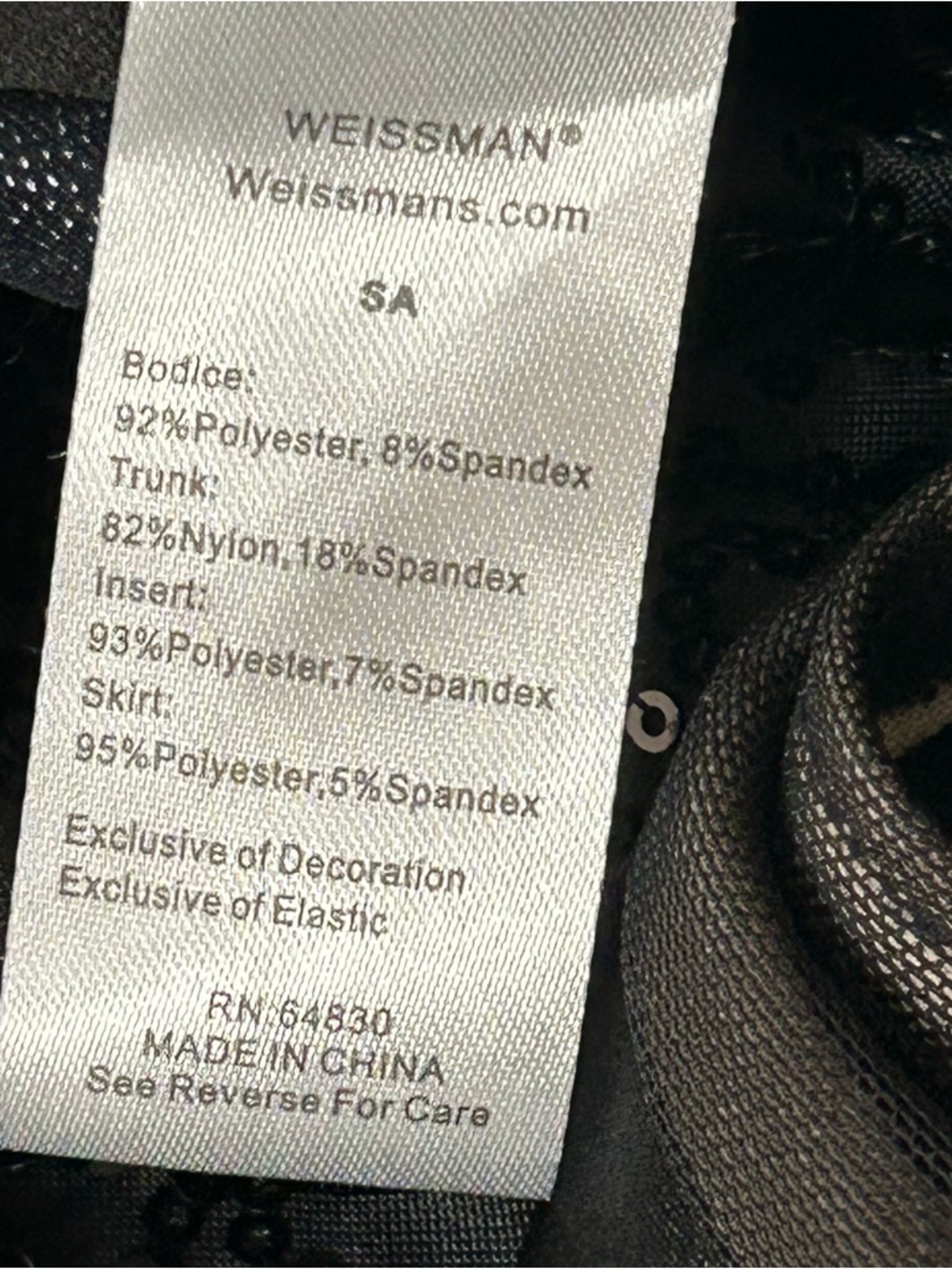 Weissman Dance Dress Costume SA Small Adult Black Studded Sequins Skater Musical - Picture 3 of 16